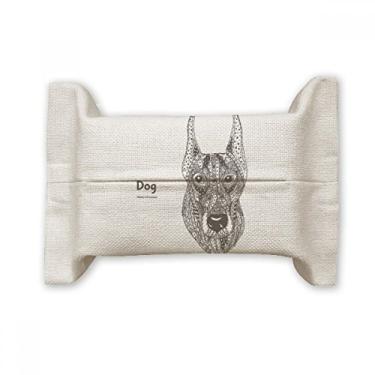 Imagem de Paint Dog Fierce Friend Company Suporte de capa de papel para lenços faciais Saco de linho de algodão