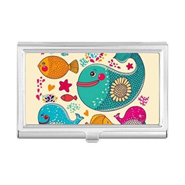 Imagem de Caixa de bolso com porta-cartões de visita colorida com peixes Celebration Fish