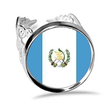 Imagem de DIYthinker Anel de noivado ajustável com bandeira nacional da Guatemala, país da América do Norte