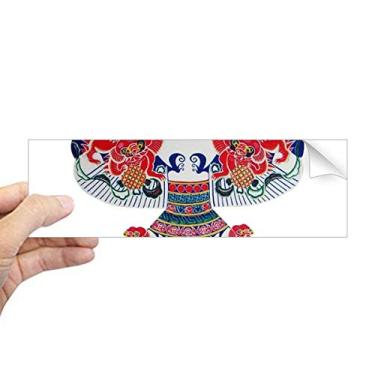 Imagem de DIYthinker Adesivo retangular tradicional com estampa de pipa de cultura chinesa para notebook, janela