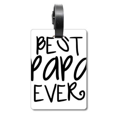 Imagem de Bless Father Best Papa Ever Words Mala Etiqueta Bagagem Cartão Pendurado Scutcheon Etiqueta