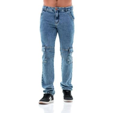 Imagem de Calça Jeans Masculina Arauto Slim Cargo
