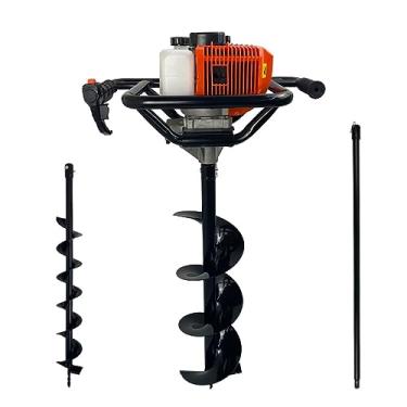 Imagem de Perfurador de Solo a Gasolina 52cc 2,5HP com Brocas 80x10cm + 80x20cm + Extensão 100cm Carbon Fak