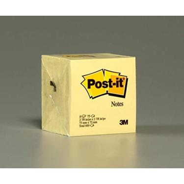 Imagem de Post-it Notes, nota adesiva favorita número 1 da América, 7,6 cm x 7,6 cm, amarelo canário, 75 folhas por bloco, seis pastilhas por pacote (5442)