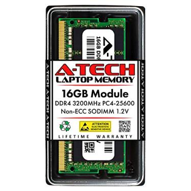 Imagem de A-Tech 16GB DDR4 3200MHz SODIMM PC4-25600 Non-ECC Unbuffered CL22 1,2V 260-Pin SO-DIMM Módulo de atualização de memória RAM