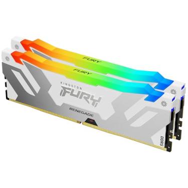 Imagem de Kingston Fury Renegade Branco RGB 32 GB (2 x 16GB) 6400MT/s CL32 DDR5 DIMM | Sincronização de Infravermelhos | Software Fury CTRL | Overclocking | Intel XMP 3.0 | Kit com 2 | KF564C32RWAK2-32