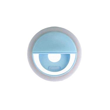 Imagem de Ring Light Selfie Luz de Led 8cm para Celular e Dispositivos Móveis (Azul)