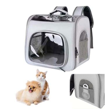 Imagem de Mochila Transporte Gato Cao Pet Cachorro Pequeno Porte Animal de Estimaçao Viagem Passeio