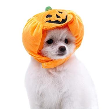 Imagem de Boné de festa de gato para fantasia de Halloween quente engraçado chapéu de cachorro novidade lavável ajustável reutilizável chapéu de abóbora animal de estimação