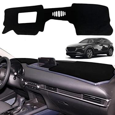 Imagem de INUBOXES Tapete de cobertura de painel de painel antiderrapante personalizado compatível com Mazda CX-30 CX 30 2020-2022 protetor solar Mazda CX-30 2020-2022 (com HUD)
