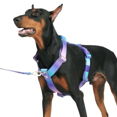 Imagem de Spark Paws Peitoral antipuxão para cães – Projetado para segurança e controle, ideal para raças grandes e fortes – Pitbulls, Boxers – Retrô anos 90 – P