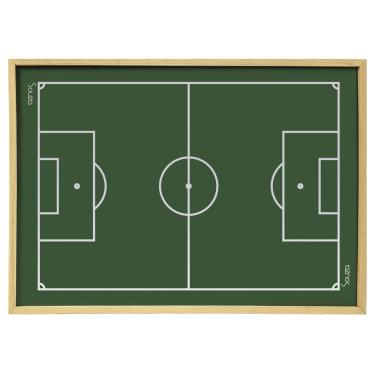 Imagem de Jogo Mesa Campo Futebol de Botão Verde UV 90x60 cm Infantil em Madeira Pinus Duratex Pinus Natural 
