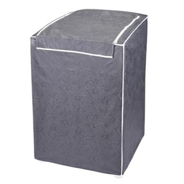 Imagem de "Capa Para Maquina De Lavar Brastemp Eletrolux Consul 12Kg 13Kg 14Kg 15Kg 16Kg 17Kg Impermeável Flanelada Com Zíper Proteção UV Material Super Resistente E Perolizado de Alta Qualidade" (Cinza)