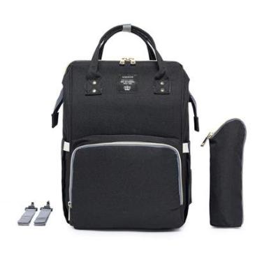 Imagem de Mochila Maternidade Feminina Lequeen Impermeável Porta mamadeira Bebê Menina Menino-Feminino