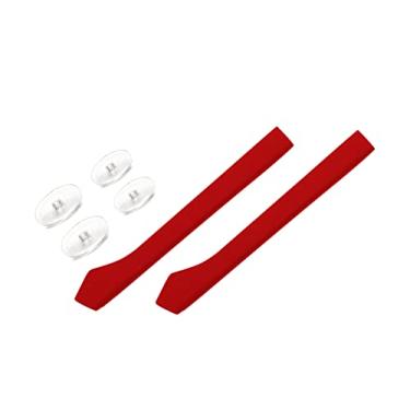 Imagem de Glintbay Kit de borracha para protetores de nariz e meias auriculares para óculos de sol Oakley Boomstand OX5042, Vermelho
