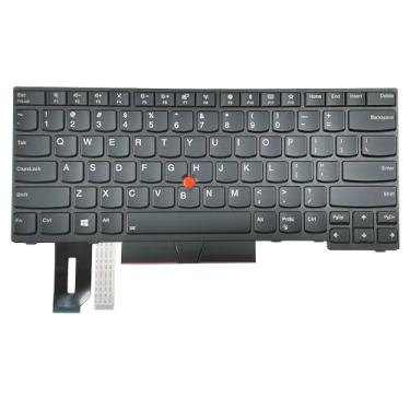 Imagem de Teclado de substituição para Thinkpad T480s E480 L480 L380 E485 E490, teclado de laptop com layout dos EUA com retroiluminação/retroiluminação