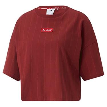 Imagem de PUMA - Camiseta feminina X Coca Cola Relaxed AOP, Vermelho intenso, G