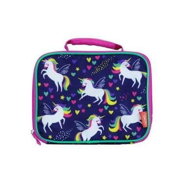 Imagem de Lancheira Térmica Thermos Unicórnio Roxo 20,5x25x8cm