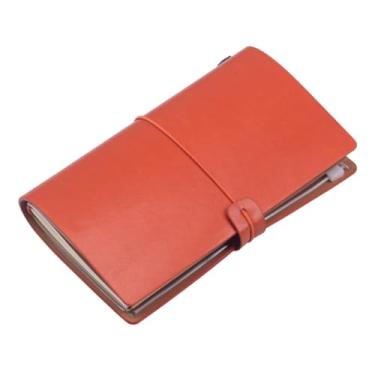 Imagem de Joucien Caderno A6 Negócios Criativo Folha Solta Caderno Retro Mão Ledger-Laranja Vermelho-20 cm * 12 CM