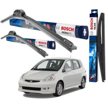 Imagem de Kit 3 Palheta Limpador Parabrisa Original Bosch Honda Fit 2003 2004 20