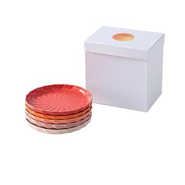 Imagem de XINCHANG Tigela de cereais de cerâmica para cozinha, lava-louças e micro-ondas, tigelas pequenas de sobremesa para molho de sopa, xícara de café (prato de mudança gradual, 5 caixas de presente -