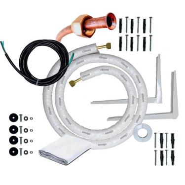 Imagem de Kit Instalação Ar Condicionado 9000 a 12000 btus 1/4 x 3/8 Com Suporte