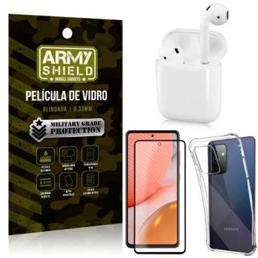 Imagem de Fone Bluetooth LY-122 Samsung A72 + Capinha Anti Impacto + Película 3D