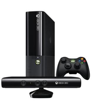 Imagem de Console 360 + Kinect E 4gb Standard Cor Preto - Super Slim, Xbox 360