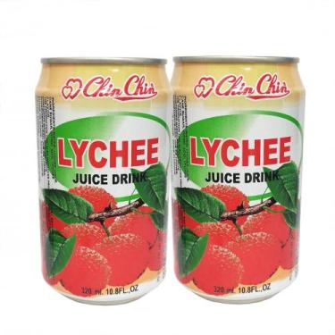 Imagem de Suco De Lichia Em  Lata 320ml Chin Chin ( Kit Com 2) - Trikko