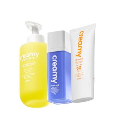Imagem de Kit Creamy Skincare Limpador Glicerinado Anti-Aging Peptide e Protetor Solar (3 produtos)