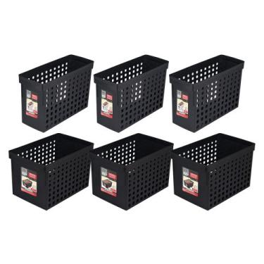 Imagem de Kit Caixa Arquivo Móvel 3 Estreito + 3 Largo Preto Ordene