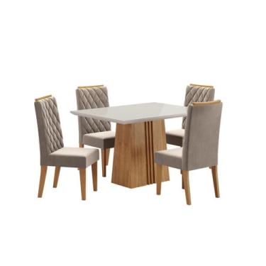 Imagem de Mesa de Jantar Ibiza 4 Cadeiras Iza Viero Moveis