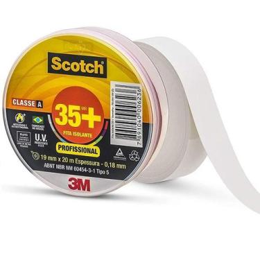 Imagem de Fita Isolante 3M SCOTCH 35+ 19MM X 20M Branca
