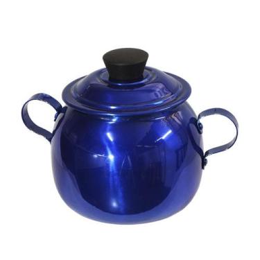 Imagem de Açucareiro de Mesa 500g Bojudo Em Alumínio Azul - Docesar