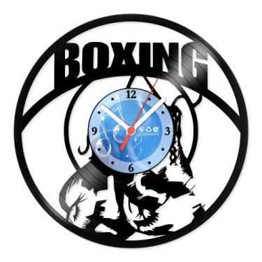 Imagem de Relógio De Parede Disco Vinil Esportes - Boxe Boxing - VES-067 - Moder