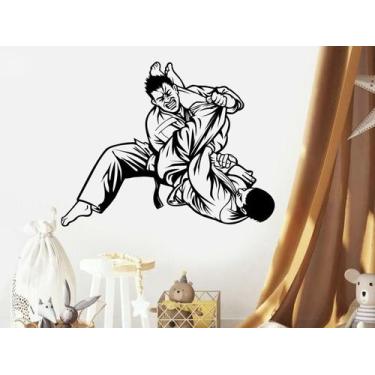 Imagem de Adesivo De Parede Luta Academia Jiu-jitsu Tatame Competição - senhorit