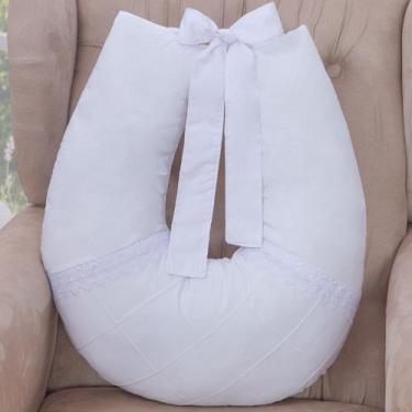 Imagem de Almofada Amamentação para Bebê Luxo - Miguel Baby, Branco