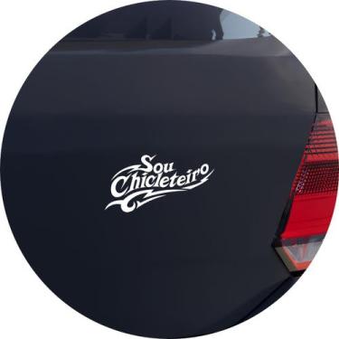 Imagem de Adesivo de Carro Sou Chicleteiro - Cor Branco - Melhor Adesivo, Branco
