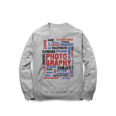Imagem de Moletom Photography Settings Studio Geek, G, Mescla cinza