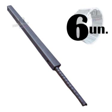 Imagem de Haste para fixação para concertina 30cm vergalhão Kit 6 un - JJ