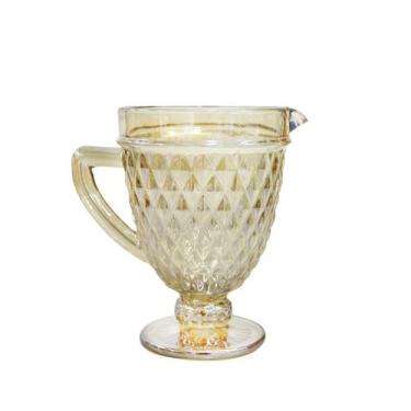 Imagem de Jarra de vidro em alto relevo âmbar 1 litro - QUERO PRESENTEAR