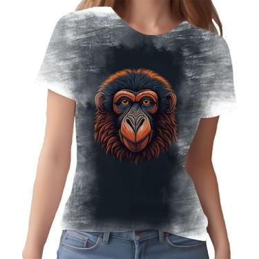 Imagem de Camiseta Camisa Babuino Macaco Gorila Face Animais Selva 3 - Enjoy Sho