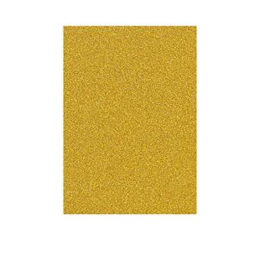 Imagem de Pacote com 20 folhas de artesanato brilhantes em papel de artesanato com glitter tamanho A4, materiais de arte e artesanato em cartolina com glitter para decoração de festa de projeto DIY (dourado)