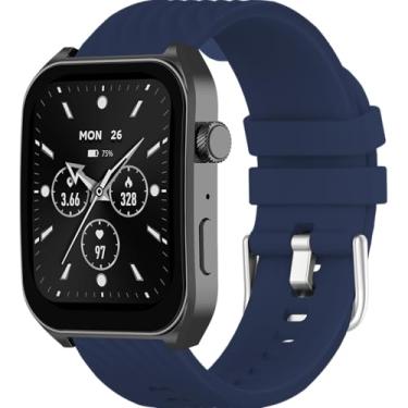 Imagem de Pulseira masculina de silicone Wemen, montagem e liberação rápida, confortável, leve e macia de 22 mm (azul)