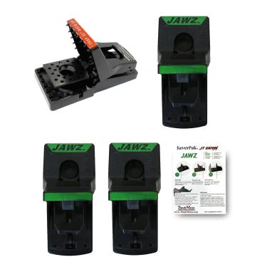 Imagem de $averPak Pacote com 4 – inclui 4 armadilhas JT Eaton Jawz para ratos e esquilos para uso com iscas sólidas ou líquidas