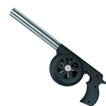 Imagem de Esweny Ventilador de ar para churrasco de cozinha ao ar livre, mini ventilador de manivela ventilador de ar churrasqueira piquenique acessórios de fogão de acampamento para churrasco, fole, ferramenta