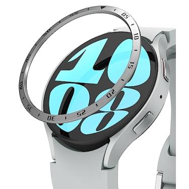 Imagem de Ringke Estilo bisel [moldura de aço inoxidável elegante] compatível com Samsung Galaxy Watch 6 capa (44 mm), protetor antiarranhões adesivo capa leve acessório - 44-01 (ST) prata