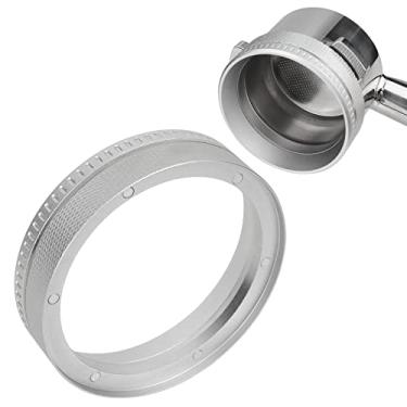 Imagem de Funil dosador de café, funil dosador de café expresso de 58 mm, anel dosador de café de liga de alumínio compatível com todos os filtros de café expresso de 58 mm, prata