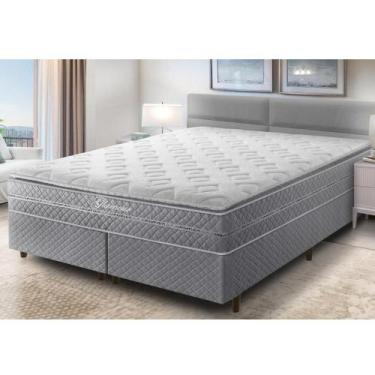 Imagem de Cama Box Queen Umaflex Glamour Molas Ensacadas  Cinza
