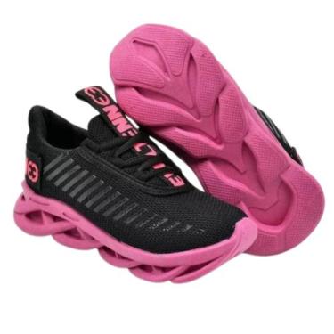 Imagem de Tênis Infantil Sola Trançada Menina Uso Diário Leve e Confortável, Pin